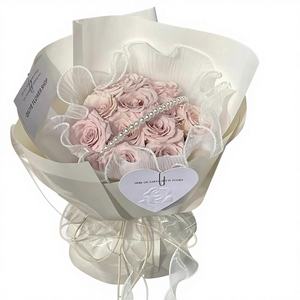 Bouquet de roses artificielles en savon éternel, exquis, à offrir à votre petite amie, sensation haut de gamme, <span class=keywords><strong>cadeau</strong></span> de Tanabata, de la Saint-Valentin ou d'<span class=keywords><strong>anniversaire</strong></span> - Product Image 1
