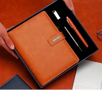 A5 haut de gamme en cuir boucle magnétique feuilles mobiles cahier ensemble bureau d'affaires réunion cadeaux comprend journal bloc-notes