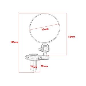 Rétroviseur latéral universel pour BMW Harley Honda Indian Kawasaki Suzuki <span class=keywords><strong>Triumph</strong></span> Yamaha - Product Image 6