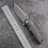 Couteau de poche pliable de chasse en alliage de titane et acier M390 Bochen, usinage CNC, outils de plein air avec prise en charge de la personnalisation OEM