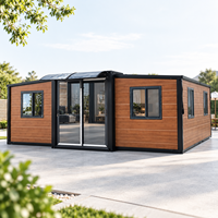 Maison conteneur 3 chambres avec intérieur flexible, structure en acier isolée, maison modulaire extensible pour résidence familiale
