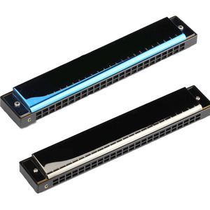 Ventas directas de fábrica Cuerpo de aluminio de 24 agujeros C-Major Diatonic Eco-Friendly Gold Finish Harmonica para estudiantes Principiantes Adultos - Product Image 5