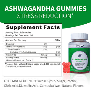 Articles les plus vendus Ashwagandha Gummy Soins de santé Sommeil Énergie Soutien de l'humeur Gummies Bonbons - Product Image 2