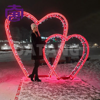 Luces decorativas LED románticas en forma de arco 3D con clasificación IP65 para entradas de bodas, caminos de parques, Navidad y exhibiciones de San Valentín.