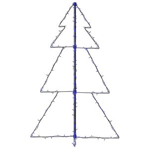 VidaXL W2B interno ed esterno 3x4 ft albero cono di natale con 160 led per decorazioni Festive - Product Image 5