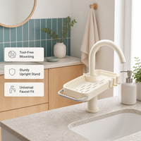 Étagère de rangement pour savon multi-usages pour robinet, design ajouré pour un drainage rapide