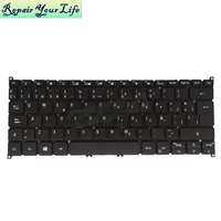 Clavier d'ordinateur portable rétroéclairé SP espagnol pour Acer Spin 5 SP513-52N Spin 3 SP314-51 SP314-52 SP314-54N N19W2 SV03P_A81BWL
