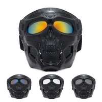 Masque de protection intégral coupe-vent pour moto, masque squelette coloré pour le cyclisme, masque de protection tactique pour le paintball