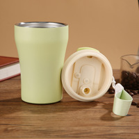 Mug de voyage isotherme en acier inoxydable à double paroi avec logo personnalisé, réutilisable, anti-fuite, avec corde, maintien thermique de 6 à 12 heures