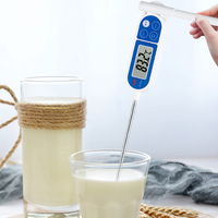 Thermomètre à viande multifonctionnel numérique instantané en acier inoxydable pour lecture d'aliments