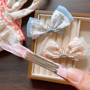 Barrettes à <span class=keywords><strong>cheveux</strong></span> florales de style coréen pour filles, barrettes à <span class=keywords><strong>cheveux</strong></span> <span class=keywords><strong>couronne</strong></span> de princesse printanières, accessoires pour <span class=keywords><strong>cheveux</strong></span> d'enfants - Product Image 6