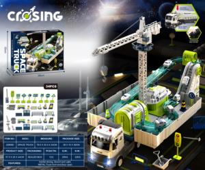 Nuevo Diseño al por Mayor, Camión <span class=keywords><strong>de</strong></span> Juguete Educativo <span class=keywords><strong>de</strong></span> Aleación <span class=keywords><strong>para</strong></span> Ensamblar, Escena Espacial, Serie con Sonido y Luz, Modelo a Escala 1:16 - Product Image 1