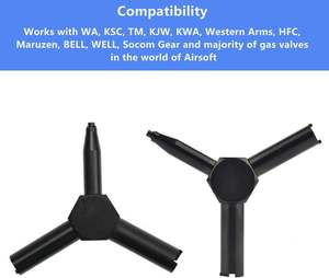 Clé de soupape durable en acier inoxydable pour clé triangulaire Airsoft Outil de démontage de soupape pour chargeur de <span class=keywords><strong>gaz</strong></span> GBB/AEG/KSC/WA - Product Image 2