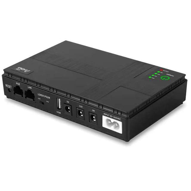 Mini UPS for Wifi Router DC Backup power supply MINI UPS router Optical Cat Built-in adapter POE 5V 9V 12V