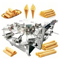 Machine automatique à rouleaux de gaufres, équipement commercial électrique pour la fabrication de cornets de crème glacée et de gaufrettes