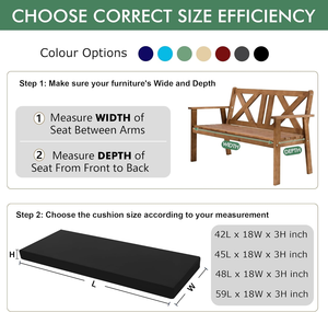 Hodon High Quality Waterproof, Fade Resistant, Anti Slip, Detachable and Washable Outdoor Terrace Swing Long <strong>Chair</strong> Cushion - Product Image 6