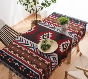 Ready To Ship Amyhouse Vintage Tapestry Aztec Woven Jacquard Throw Blanket