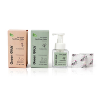 Tablettes de savon pour les mains moussantes nettoyantes naturelles avec logo personnalisé, tablettes de savon pour les mains antibactériennes, lavage des mains liquide écologique