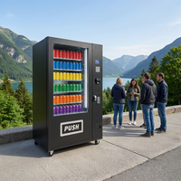 Máquina Expendedora Refrigerada de 48 Compartimentos con Capacidad para 200-300 Artículos, Dispensador de Bebidas y Snacks con Refrigeración