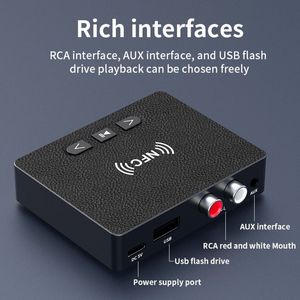 NOUVEAU 2026 RCA NFC <span class=keywords><strong>Bluetooth</strong></span> pour 6.0 <span class=keywords><strong>Adaptateur</strong></span> audio sans fil stéréo mains libres avec USB et <span class=keywords><strong>prise</strong></span> AUX 3,5 mm - Product Image 3
