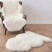 Tapis d'intérieur moderne de luxe en fausse fourrure de mouton à texture ultra douce royale pour sol