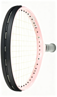 Raquette de tennis rose Rolafitness TYPTI, 269 g, légère, avec grip, cordage en polyester, pour débutants