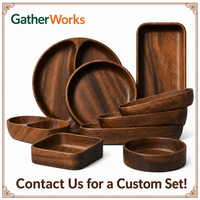 Palette en bois GatherWroks pour bureau domestique, plateau de rangement pour fruits et thés, palette en bois pour fruits et en-cas