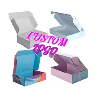 Kotak Karton Bergelombang Pakaian Kemasan Kertas Logo Grosir Desain Kustom Kotak Mailer Daur Ulang Mewah