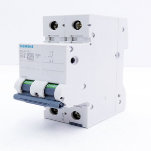 قاطع دائرة كهربائية 5sl4216 7 400 فولت 10 كيلو أمبير ثنائي القطب، جديد أصلي جاهز للتسليم، مخصص للبرمجة في أنظمة التحكم المنطقي القابل للبرمجة (PLC) للأتمتة الصناعية - Product Image 1