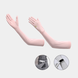 Summer Ice Silk Original Yarn Sunscreen Arm Sleeves Cooling Outdoor Nou-slip Touch Screen UV Protection Sleeves - Product Image 6