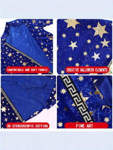 Disfraz de Bruja Estrella Negra con Capa Azul para Halloween para Adultos, Capa de Rey, Caballero, Mago o Bruja - Product Image 5