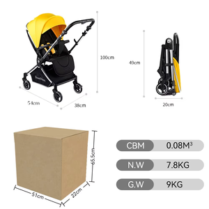 Purorigin thanh lịch sang trọng độc quyền không gian lớn tự động gấp Nhẹ Xách Tay Du Lịch Xe đẩy em bé máy bay vận chuyển - Product Image 5