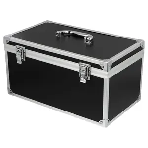 铝制硬包黑色公文包防震铝制工具箱铝制泡沫手提箱