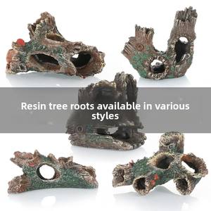 Nouvelle Décoration d'Aquarium en Forme de Racine d'Arbre et Niche pour Poissons, Aménagement Paysager de Bassin, Rocher Artificiel pour Cachette de Poissons et Crevettes - Product Image 2
