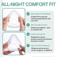 Coussinets de remplacement AirFit F20 pour masque, taille moyenne, lot de 2, compatibles avec le cadre F20 original, étanchéité fiable, ajustement parfait, masque facial complet, durée de 3 mois