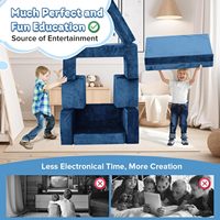 Sofá Infantil de Espuma y Terciopelo, Diseño Moderno y Simple, de Varias Piezas, Resistente a la Suciedad, Desmontable y Lavable, para Dormitorio o Comedor