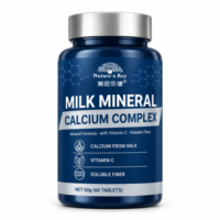 Custom Milk Mineral Chewable Tablets Calcium Supplement Bone Density Resistant Dextrin Vitamin C Fiber Private Label