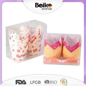 Lot de 50 moules à cupcakes en papier tulipe importés d'Europe pour fêtes, mariages et anniversaires - Product Image 6