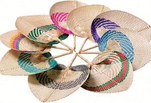 พัดมือถักลายสวย ขายดี พร้อมลวดลายปรับแต่งได้ งานฝีมือไม้ไผ่ทำมือ - Product Image 2