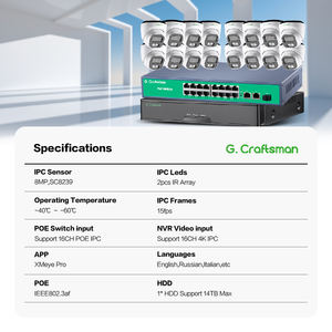 Cámara <span class=keywords><strong>de</strong></span> <span class=keywords><strong>seguridad</strong></span> para el Hogar Inteligente POE <span class=keywords><strong>de</strong></span> 8MP, económica, <span class=keywords><strong>de</strong></span> 16 canales, NVR, con análisis inteligente, con registro <span class=keywords><strong>de</strong></span> 8MP - Product Image 2