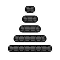 Attaches-câbles auto-adhésifs pour bureau, table de chevet, cordon d'alimentation, câble de souris, fil de connexion, PC, bureau, maison