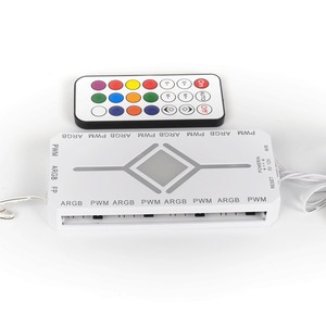 Controlador <span class=keywords><strong>de</strong></span> ventiladores ARGB PWM para refrigeración <span class=keywords><strong>de</strong></span> computadora con control remoto inalámbrico, controlador <span class=keywords><strong>de</strong></span> ventiladores magnéticos ARGB para computadora - Product Image 1