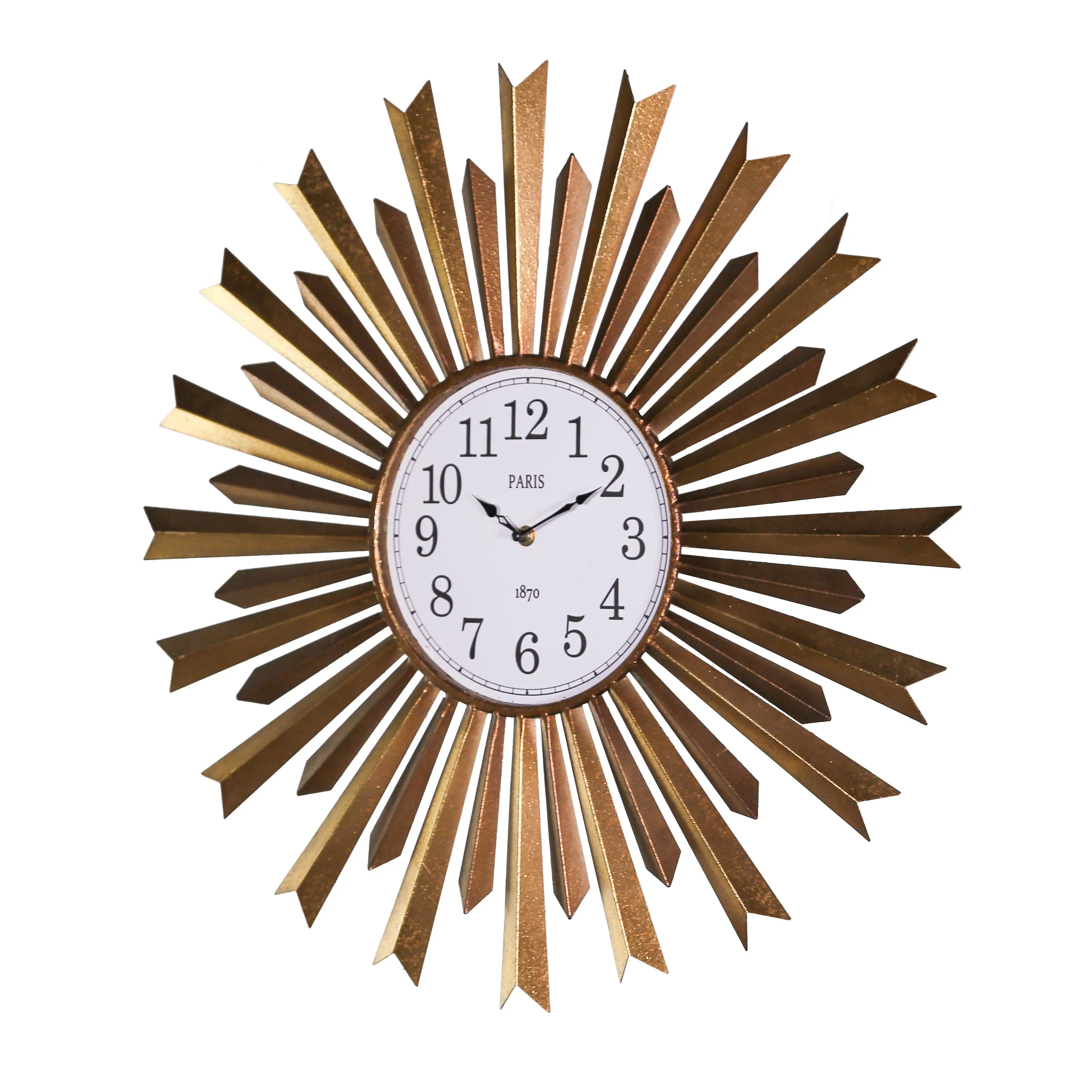 New Design Creative Unique Luxurious Nordic Metal Art Wall Clock for Decoration