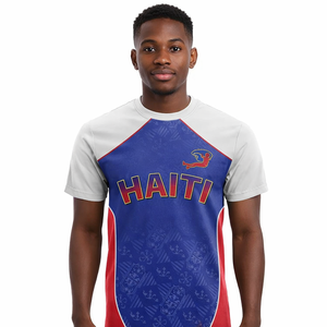 Maglietta Popolare della Nazionale di Calcio di Haiti 2026, Design Classico, Manica Corta, Girocollo, per Tifosi Haitiani - Product Image 3