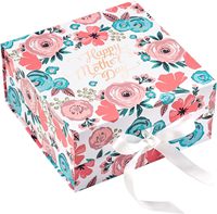 Fabricant de boîtes en papier pliables à motifs imprimés de qualité, boîtes cadeaux rigides pliables magnétiques pour cadeaux de fête des mères, vêtements de marque