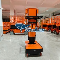 Plateforme élévatrice à panier Wanlift 3m 5m autopropulsée, pickeur de commandes, mât simple, élévateur électrique de travail