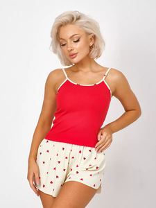 Sfy-y1285 Pigiama <span class=keywords><strong>Donna</strong></span> Molto Venduto, Set con Canottiera e Pantaloncini, <span class=keywords><strong>Abbigliamento</strong></span> Casual da <span class=keywords><strong>Casa</strong></span> per la Russia, Tessuto a Coste Rigato - Product Image 3