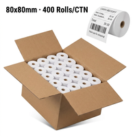 Rouleau de papier thermique monocouche de qualité A, directement de l'usine, 57x38 40 80x80mm pour les terminaux de point de vente, les distributeurs automatiques de billets et les caisses enregistreuses