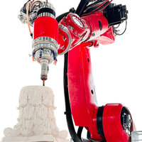 Bras robotique HongYi Sculpture en marbre 3D Routeur CNC 7 axes Gravure sur granit Sculpture sur pierre Machine robotique à vendre