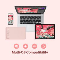 Huion küçük boyutlu boyama board6.3 * 3.9 inç iki renkler siyah pembe elektronik dijital grafik çizim tableti H641P